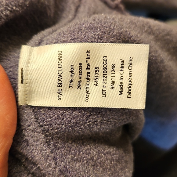 ❤️Barefoot Dreams! CozyChic Ultra Lite Coastal Cowl Sweater| Blue | W Sz. S - Picture 5 of 8